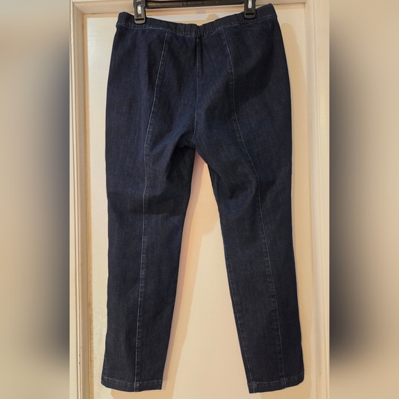 Lafayette 148 New York Murray Pull On Blue Skinny Jeans, Size L - Picture 11 of 13